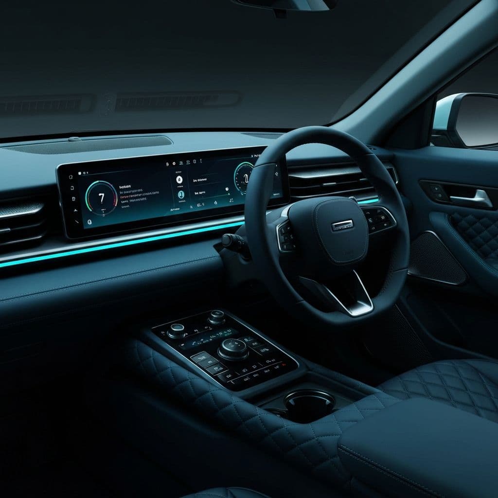 Right-hand drive electric vehicle dashboard interior
